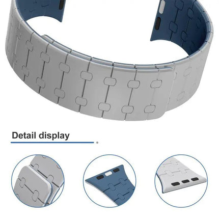 Magnetic Silicone Apple Watch Band Adjustable 38-49mm | Syndmart