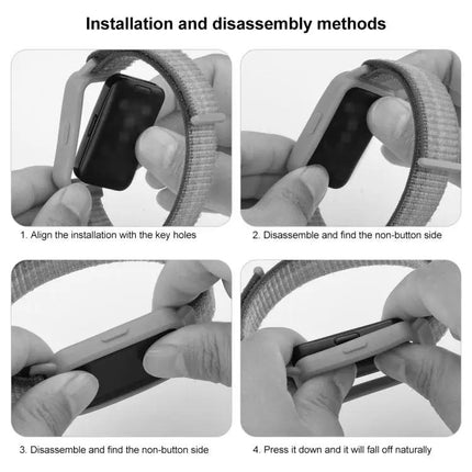 Xdfind Nylon Hook And Loop Watch Band For Galaxy Fit 3