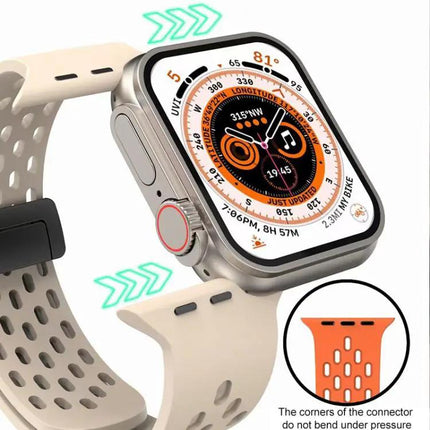 Xdfind Silicone Magnetic Clasp Apple Watch Band 38-49mm | Syndmart