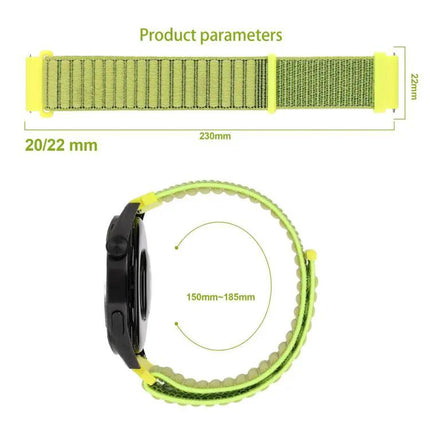 Xdfind Nylon Wave Texture Hook And Loop Watch Band 20mm 22mm