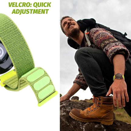 Xdfind Nylon Wave Texture Hook And Loop Watch Band 20mm 22mm