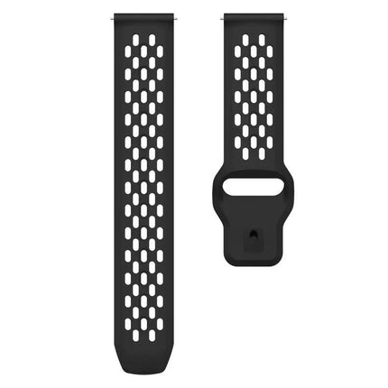 Silicone Watch Band 20mm 22mm Black Buckle Breathable