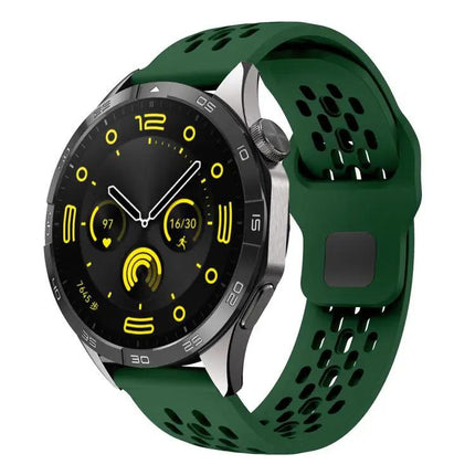 Silicone Watch Band 20mm 22mm Black Buckle Breathable