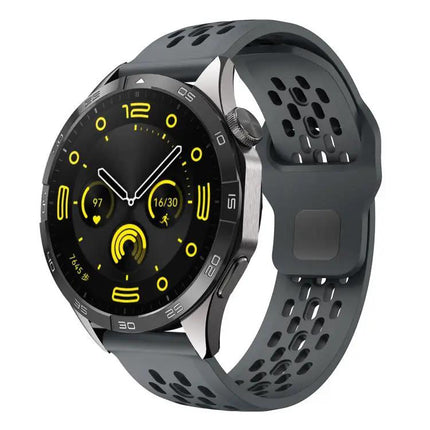 Silicone Watch Band 20mm 22mm Black Buckle Breathable