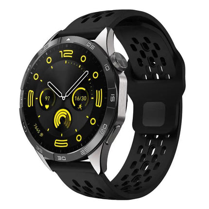 Silicone Watch Band 20mm 22mm Black Buckle Breathable