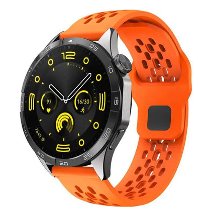 Silicone Watch Band 20mm 22mm Black Buckle Breathable