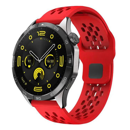 Silicone Watch Band 20mm 22mm Black Buckle Breathable