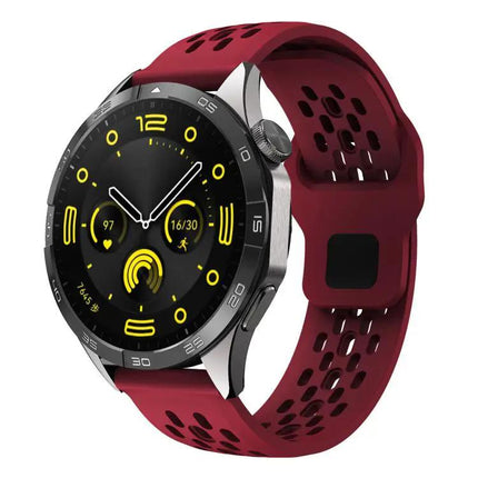 Silicone Watch Band 20mm 22mm Black Buckle Breathable