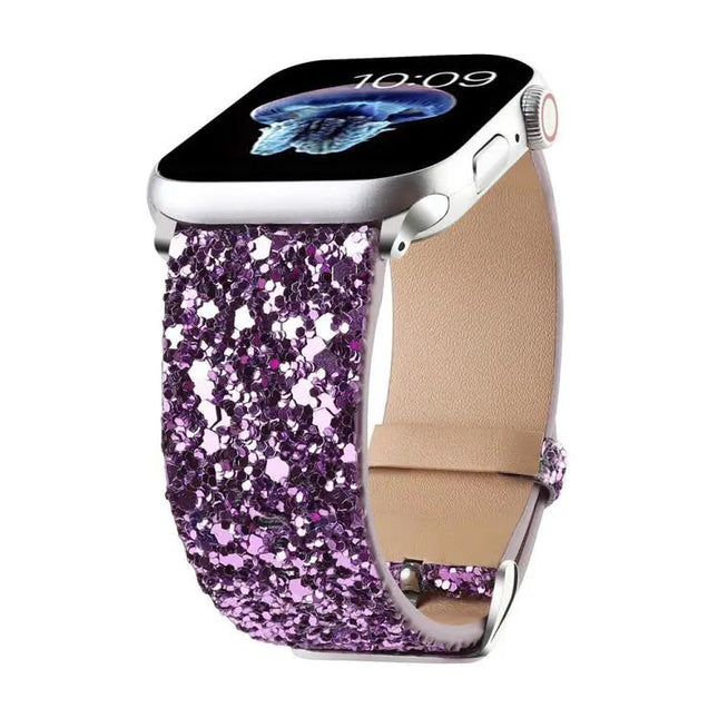 XDFind Glitter Leather Watch Band Fits Apple 38-49mm | Syndmart