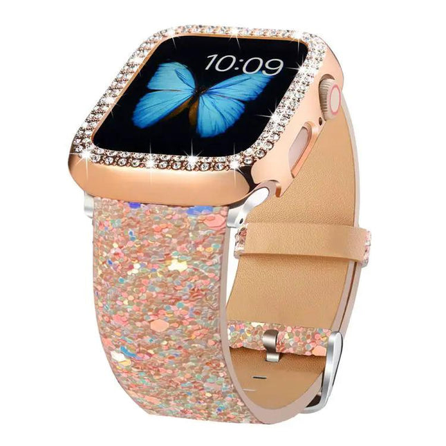 XDFind Glitter Leather Watch Band Fits Apple 38-49mm | Syndmart