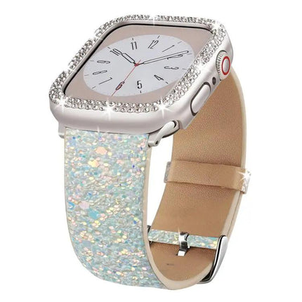 XDFind Glitter Leather Watch Band Fits Apple 38-49mm | Syndmart