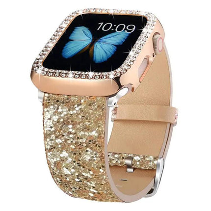 XDFind Glitter Leather Watch Band Fits Apple 38-49mm | Syndmart