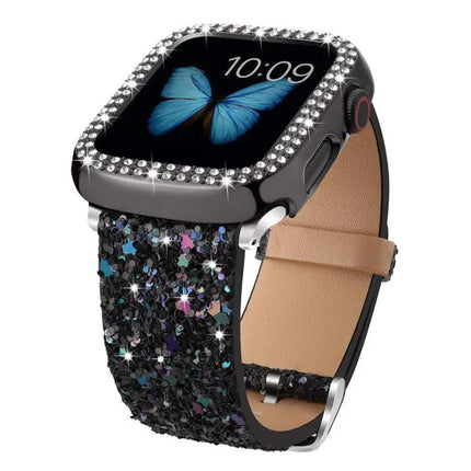 XDFind Glitter Leather Watch Band Fits Apple 38-49mm | Syndmart
