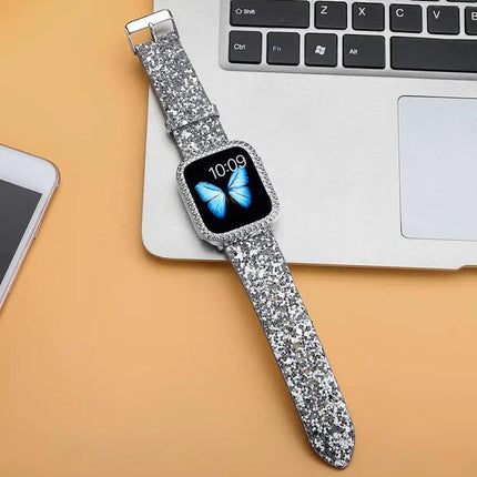 XDFind Glitter Leather Watch Band Fits Apple 38-49mm | Syndmart
