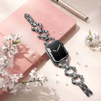 xDfind O-Ring Diamond Metal Band for Apple Watch (38-49mm) | Syndmart