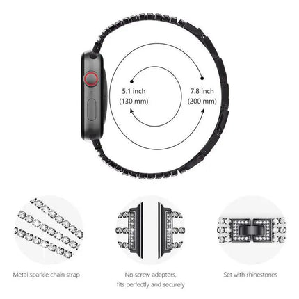 XDFind Metal Diamond Watch Band For Apple Watch 38-49mm | Syndmart