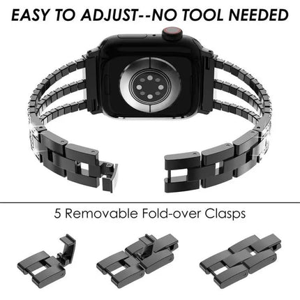 XDFind Metal Diamond Watch Band For Apple Watch 38-49mm | Syndmart