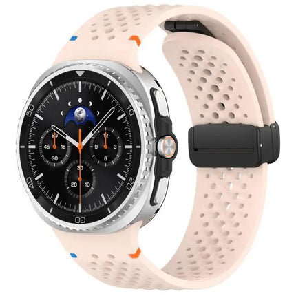 Black Magnetic Silicone Honeycomb Band for Galaxy Watch 9/8 | Syndmart
