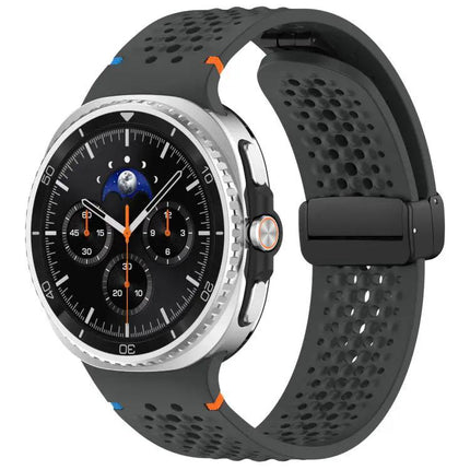 Black Magnetic Silicone Honeycomb Band for Galaxy Watch 9/8 | Syndmart