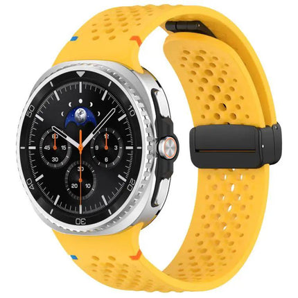 Black Magnetic Silicone Honeycomb Band for Galaxy Watch 9/8 | Syndmart