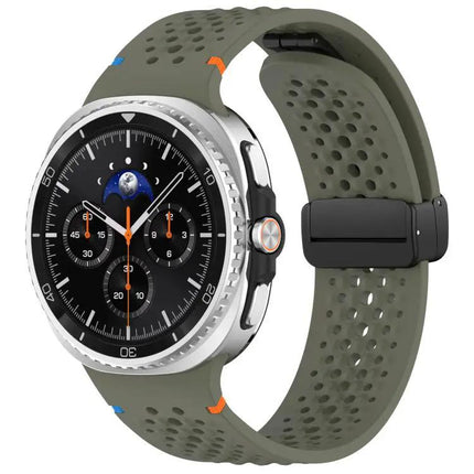 Black Magnetic Silicone Honeycomb Band for Galaxy Watch 9/8 | Syndmart