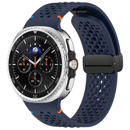 Black Magnetic Silicone Honeycomb Band for Galaxy Watch 9/8 | Syndmart