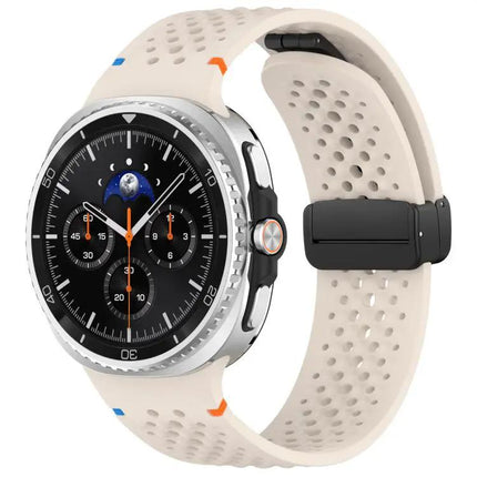 Black Magnetic Silicone Honeycomb Band for Galaxy Watch 9/8 | Syndmart