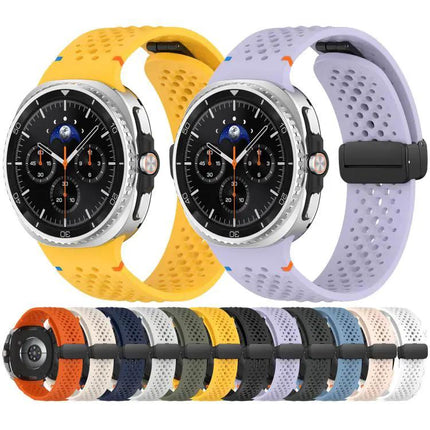 Black Magnetic Silicone Honeycomb Band for Galaxy Watch 9/8 | Syndmart