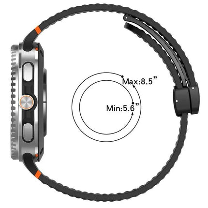 Black Magnetic Silicone Honeycomb Band for Galaxy Watch 9/8 | Syndmart