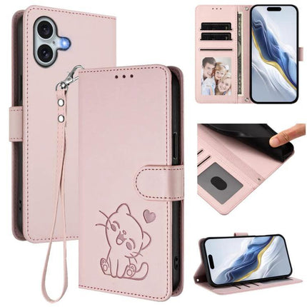Leather Phone Case With Card Slot For Everyday Protection And Easy On The Go Use - pink PU wallet case with card slots, cash pocket, wrist strap, and kickstand