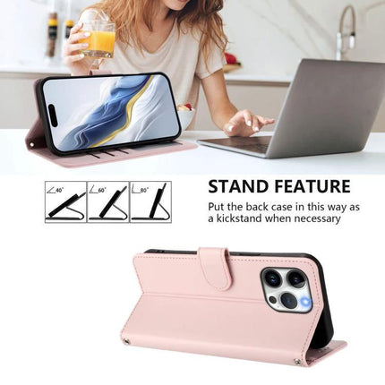 Embossed Cat Heart Leather Phone Case With Card Slot For Everyday Protection Daily Use - pink wallet case with stand and card slots shown