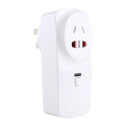 Wireless Remote Control Socket for Home Device Management — white plug-in wireless remote socket for lights and appliances