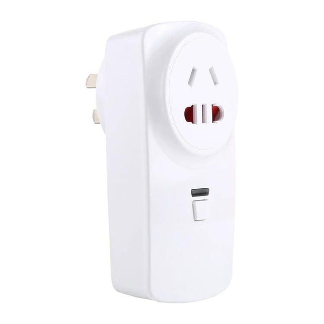 Wireless Remote Control Socket for Home Device Management — white plug-in wireless remote socket for lights and appliances