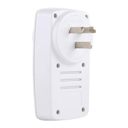 Wireless Remote Control Socket for Home Device Management - white plug-in remote socket shown from rear with two flat prongs and ventilation grooves