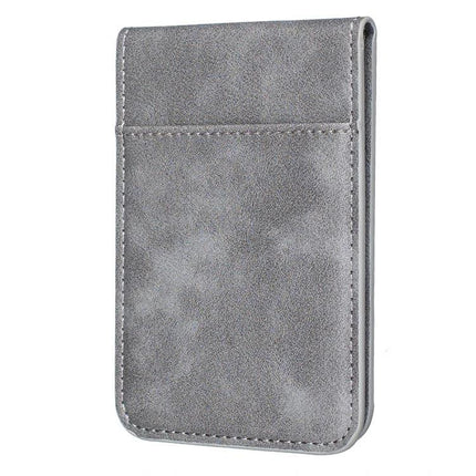 Magnetic Card Holder for Phone with Multiple Slots slim gray suede wallet attaches to phone case for cards and IDs