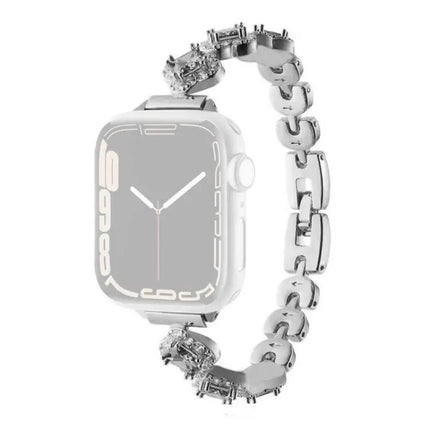 Four-Leaf Clover Crystal Metal Apple Watch Band 38-49mm | Syndmart
