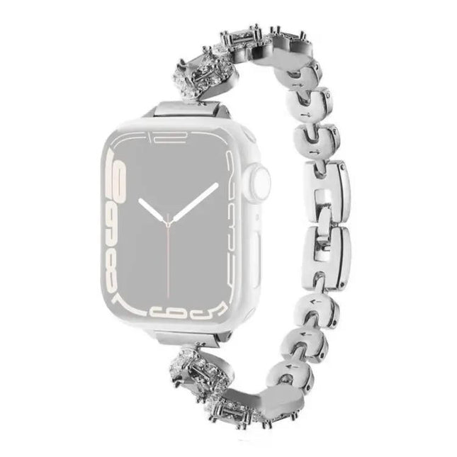 Four-Leaf Clover Crystal Metal Apple Watch Band 38-49mm | Syndmart
