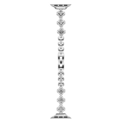 Four-Leaf Clover Crystal Metal Apple Watch Band 38-49mm | Syndmart