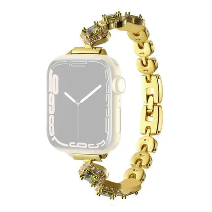 Four-Leaf Clover Crystal Metal Apple Watch Band 38-49mm | Syndmart