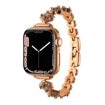 Four-Leaf Clover Crystal Metal Apple Watch Band 38-49mm | Syndmart