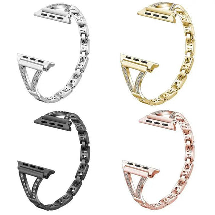 Xdfind Herringbone Steel Watch Band for Apple Watch 38-49mm | Syndmart