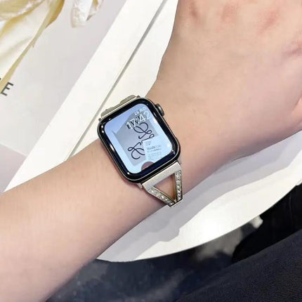 Xdfind Herringbone Steel Watch Band for Apple Watch 38-49mm | Syndmart