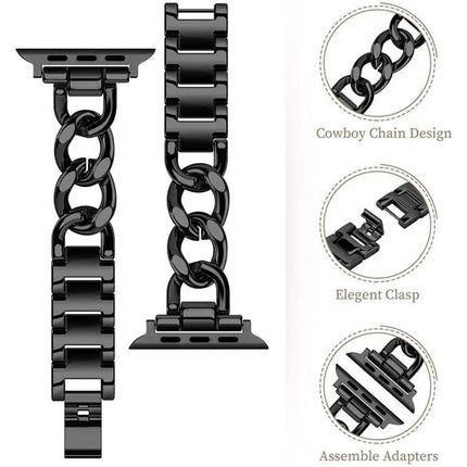 Xdfind Double Circle Metal Strap for Apple Watch 38-49mm | Syndmart