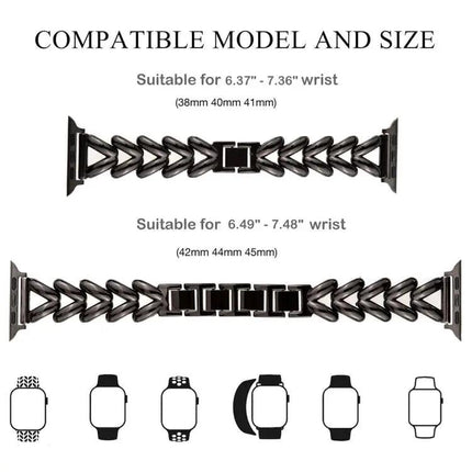 Xdfind V-Shaped Metal Watch Band For Apple Watch 38-49mm | Syndmart