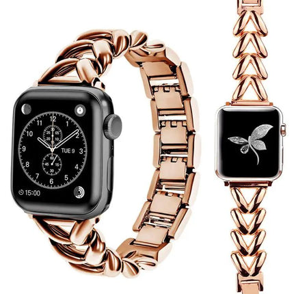 Xdfind V-Shaped Metal Watch Band For Apple Watch 38-49mm | Syndmart
