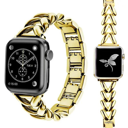 Xdfind V-Shaped Metal Watch Band For Apple Watch 38-49mm | Syndmart