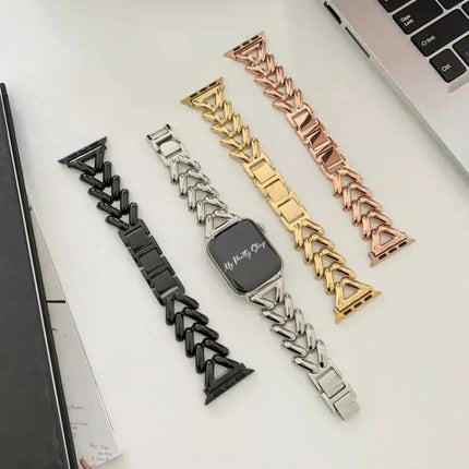 Xdfind V-Shaped Metal Watch Band For Apple Watch 38-49mm | Syndmart