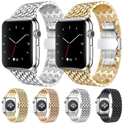 Dragon Texture Metal Apple Watch Band Compatible 38-49mm | Syndmart