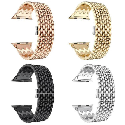 Dragon Texture Metal Apple Watch Band Compatible 38-49mm | Syndmart