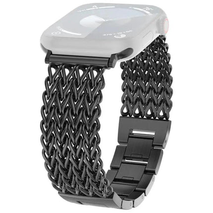 XDfind Herringbone Stainless Steel Apple Watch Band 38-49mm | Syndmart